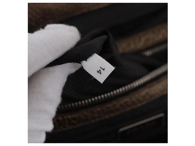 Borsa a mano PRADA in pelle tono oro Auth yk20860V - vista 11