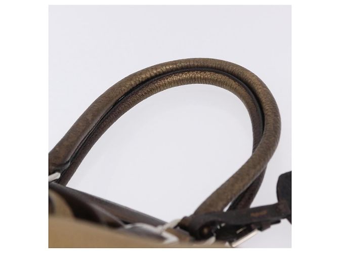 Borsa a mano PRADA in pelle tono oro Auth yk20860V - vista 14