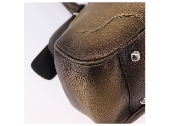 Borsa a mano PRADA in pelle tono oro Auth yk20860V - vista 17