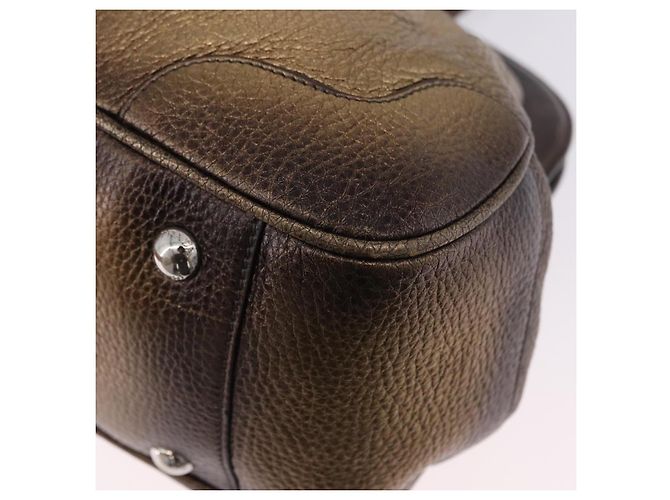 Borsa a mano PRADA in pelle tono oro Auth yk20860V - vista 18