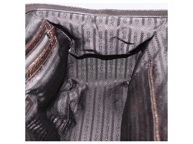 Borsa a mano PRADA in pelle tono oro Auth yk20860V - vista 24
