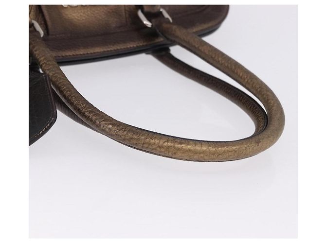 Borsa a mano PRADA in pelle tono oro Auth yk20860V - vista 8