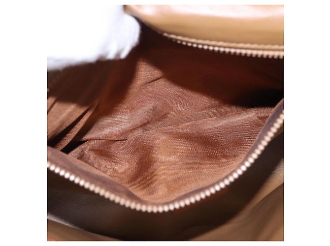 Céline Borsa a tracolla CELINE Macadam Canvas PVC Leather Brown Gold Auth ka5827 Marrone D'oro - vista 11