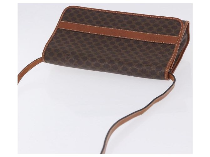 Céline Borsa a tracolla CELINE Macadam Canvas PVC Leather Brown Gold Auth ka5827 Marrone D'oro - vista 6