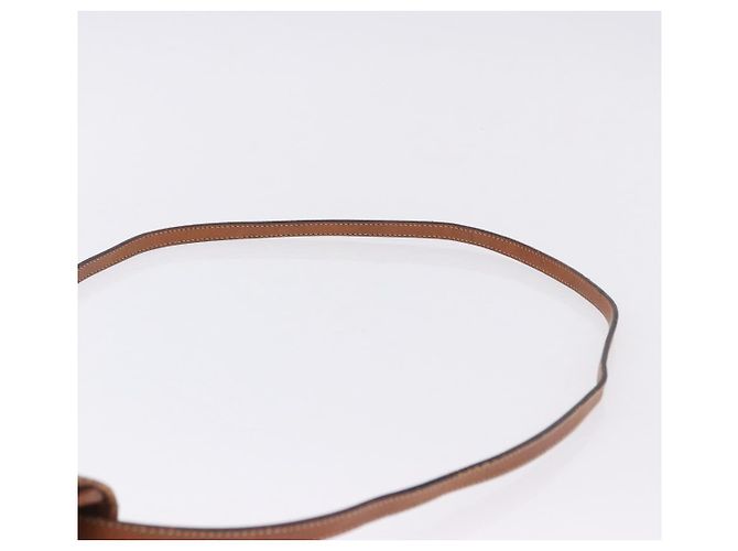 Céline Borsa a tracolla CELINE Macadam Canvas PVC Leather Brown Gold Auth ka5827 Marrone D'oro - vista 8