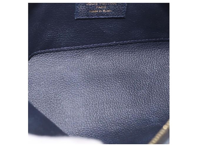 LOUIS VUITTON Monogram Empreinte Pochette Cosmetic PM Navy M69413 LV Auth ka5873 Blu navy - vista 10