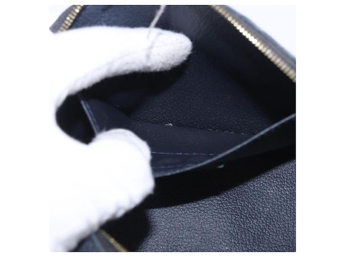 LOUIS VUITTON Monogram Empreinte Pochette Cosmetic PM Navy M69413 LV Auth ka5873 Blu navy - vista 11