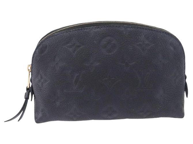 LOUIS VUITTON Monogram Empreinte Pochette Cosmetic PM Navy M69413 LV Auth ka5873 Blu navy - vista 13