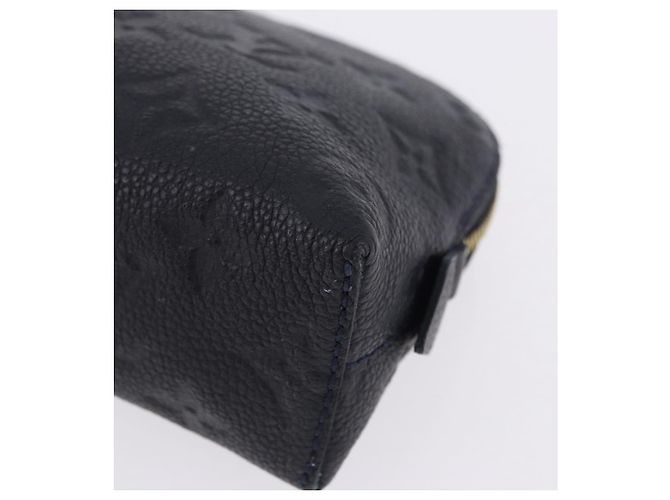 LOUIS VUITTON Monogram Empreinte Pochette Cosmetic PM Navy M69413 LV Auth ka5873 Blu navy - vista 14