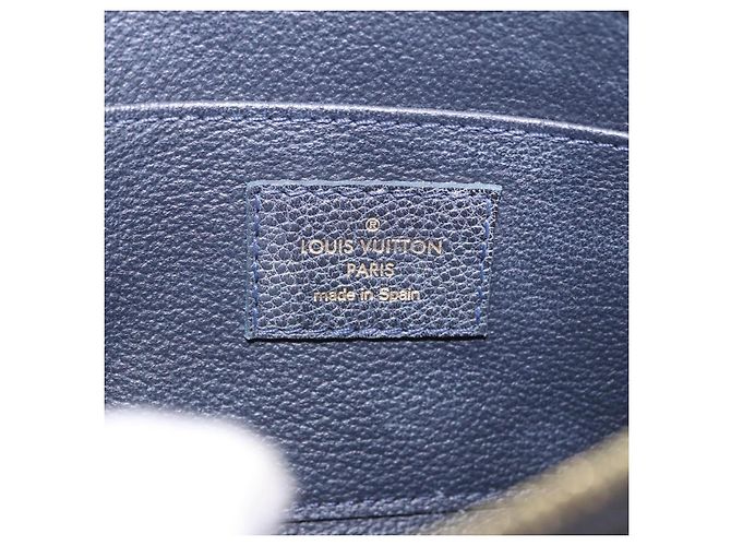 LOUIS VUITTON Monogram Empreinte Pochette Cosmetic PM Navy M69413 LV Auth ka5873 Blu navy - vista 17