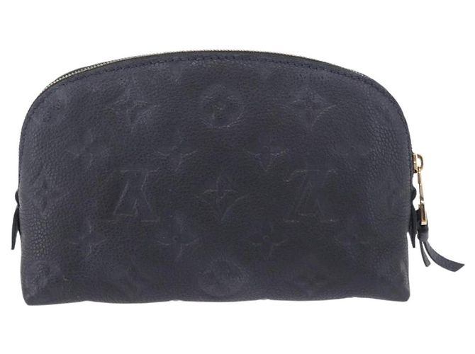 LOUIS VUITTON Monogram Empreinte Pochette Cosmetic PM Navy M69413 LV Auth ka5873 Blu navy - vista 2