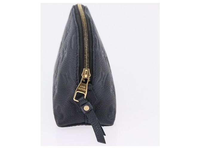 LOUIS VUITTON Monogram Empreinte Pochette Cosmetic PM Navy M69413 LV Auth ka5873 Blu navy - vista 4