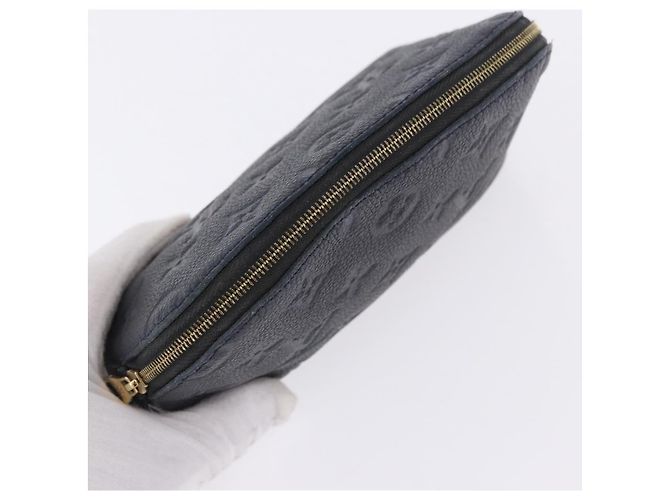 LOUIS VUITTON Monogram Empreinte Pochette Cosmetic PM Navy M69413 LV Auth ka5873 Blu navy - vista 5