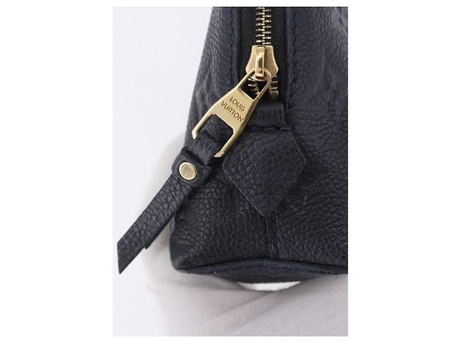 LOUIS VUITTON Monogram Empreinte Pochette Cosmetic PM Navy M69413 LV Auth ka5873 Blu navy - vista 8