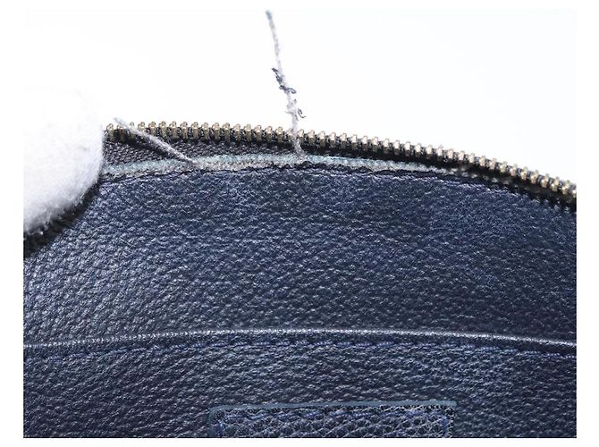 LOUIS VUITTON Monogram Empreinte Pochette Cosmetic PM Navy M69413 LV Auth ka5873 Blu navy - vista 9