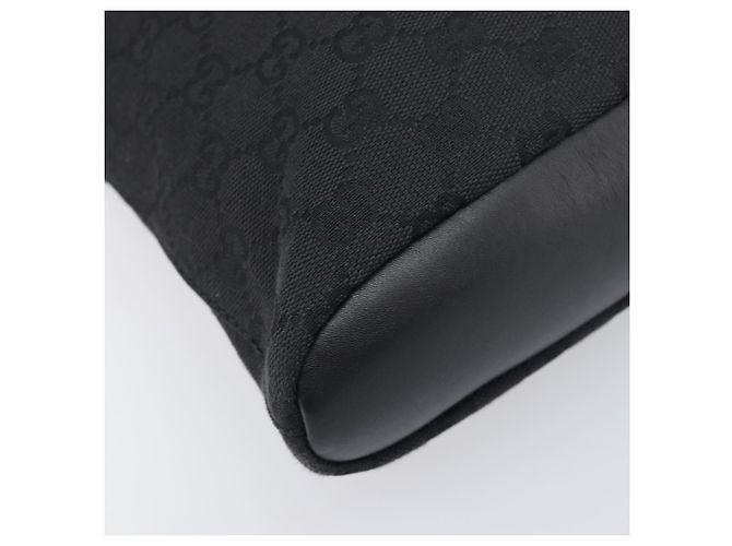 Borsa a tracolla GUCCI GG Canvas Nera Tono Oro 91761 Auth 198480A Nero - vista 14
