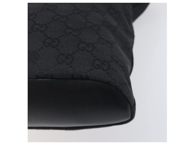 Borsa a tracolla GUCCI GG Canvas Nera Tono Oro 91761 Auth 198480A Nero - vista 15
