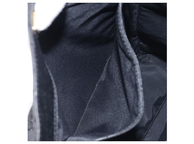 Borsa a tracolla GUCCI GG Canvas Nera Tono Oro 91761 Auth 198480A Nero - vista 21