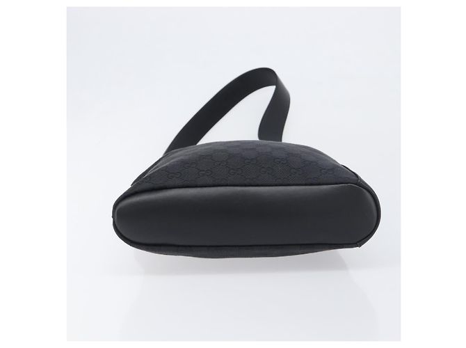 Borsa a tracolla GUCCI GG Canvas Nera Tono Oro 91761 Auth 198480A Nero - vista 5