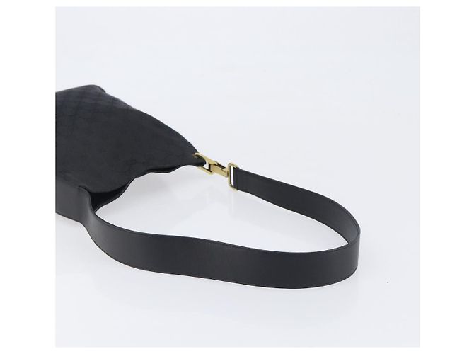 Borsa a tracolla GUCCI GG Canvas Nera Tono Oro 91761 Auth 198480A Nero - vista 7