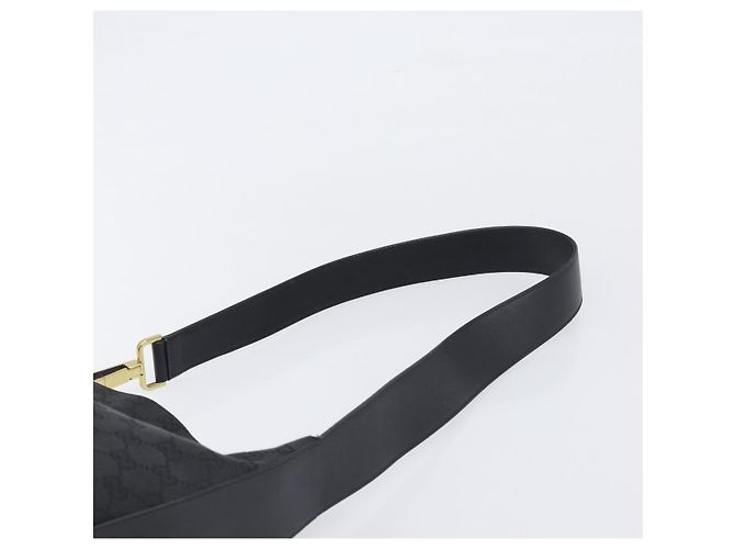 Borsa a tracolla GUCCI GG Canvas Nera Tono Oro 91761 Auth 198480A Nero - vista 8