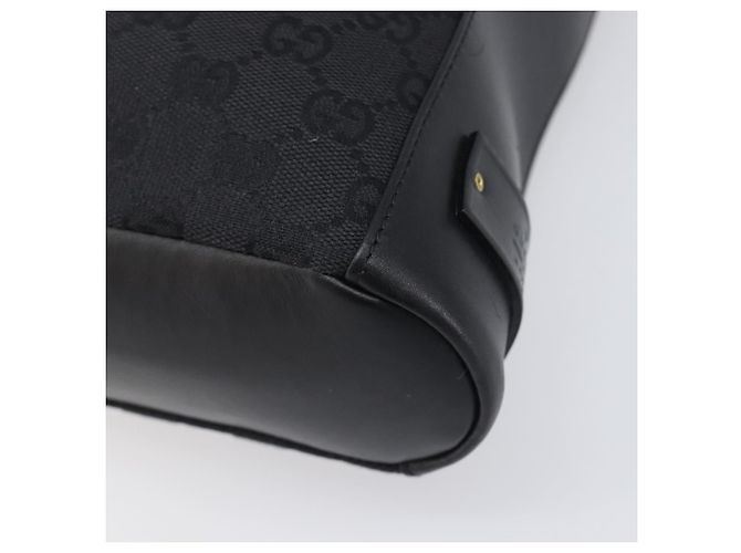 Borsa a tracolla GUCCI GG Canvas Nera Tono Oro 91761 Auth 198480A Nero - vista 9