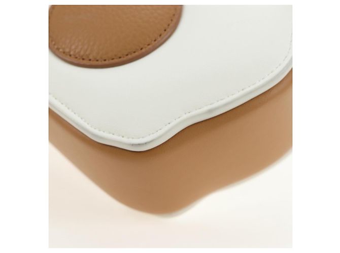Borsa a tracolla Christian Dior in pelle beige argento Auth 197440SM - vista 18
