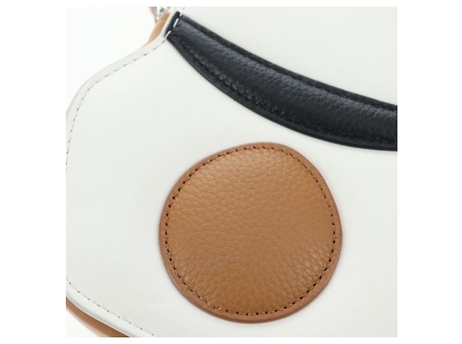 Borsa a tracolla Christian Dior in pelle beige argento Auth 197440SM - vista 19