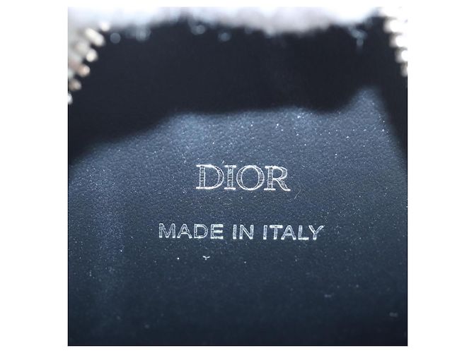 Borsa a tracolla Christian Dior in pelle beige argento Auth 197440SM - vista 24