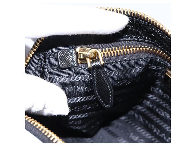 Pouch PRADA Nylon Azzurro Oro Auth 200256A D'oro Blu chiaro - vista 19