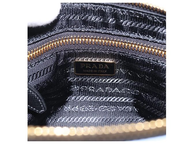 Pouch PRADA Nylon Azzurro Oro Auth 200256A D'oro Blu chiaro - vista 9