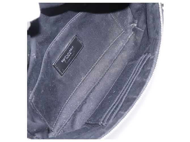 Borsello da vita SAINT LAURENT Canvas Blue Silver Auth ka5910 Argento - vista 11