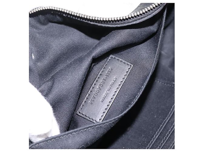 Borsello da vita SAINT LAURENT Canvas Blue Silver Auth ka5910 Argento - vista 12