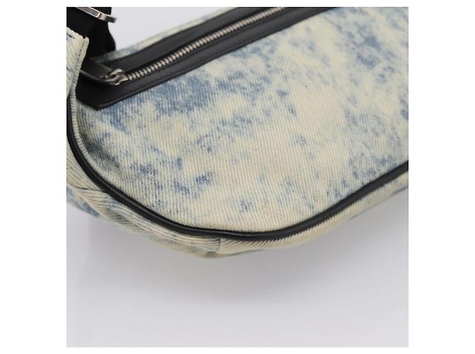 Borsello da vita SAINT LAURENT Canvas Blue Silver Auth ka5910 Argento - vista 17
