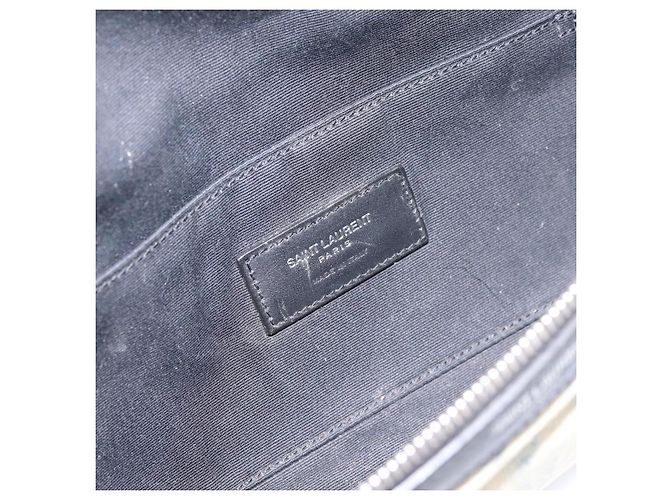 Borsello da vita SAINT LAURENT Canvas Blue Silver Auth ka5910 Argento - vista 19