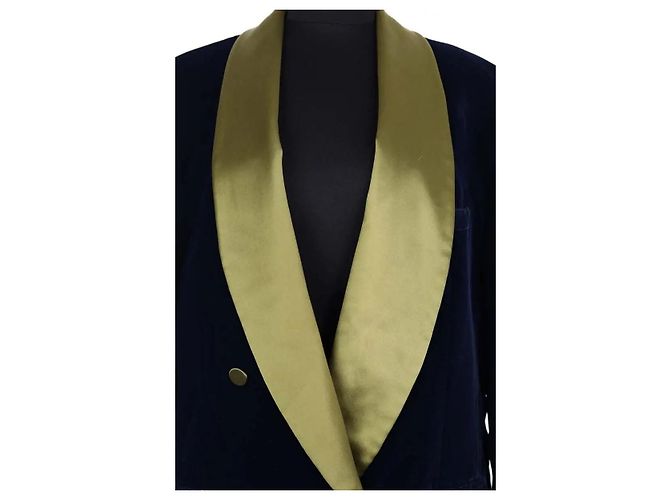 Blazer Gucci in velluto blu navy - vista 2