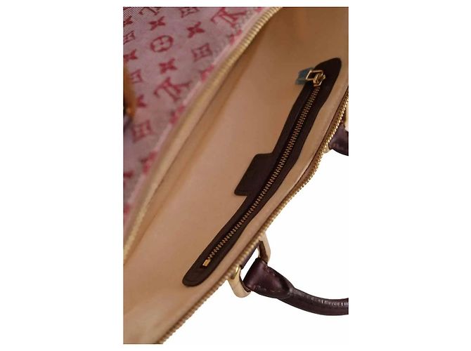Borsa Louis Vuitton Alma Long Limited Edition bordeaux tessuto Bordò - vista 5
