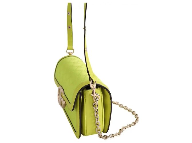Borsa a tracolla Gucci in pelle verde - vista 3