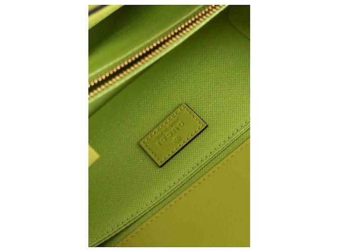 Borsa a tracolla Gucci in pelle verde - vista 7