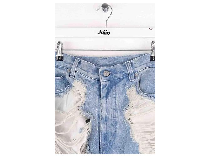 Vaqueros rectos azules de algodón Maison Martin Margiela - vista 2
