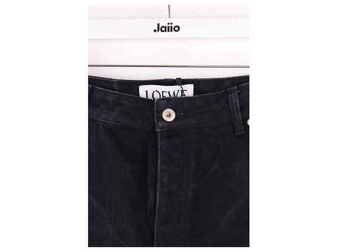 Vaqueros anchos Loewe negros de algodón - vista 2