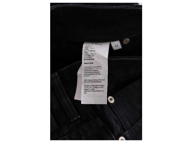 Vaqueros anchos Loewe negros de algodón - vista 6