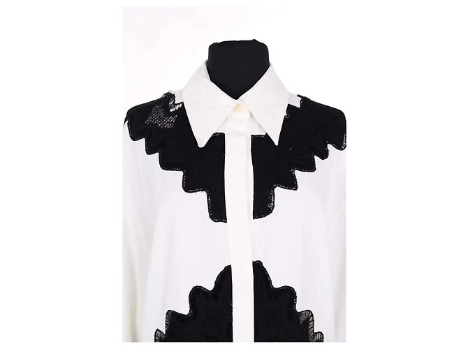 Autre Marque Camicia bianca in viscosa ANOTHER TOMORROW Bianco - vista 2