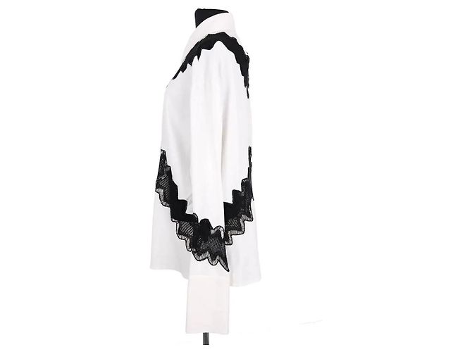 Autre Marque Camicia bianca in viscosa ANOTHER TOMORROW Bianco - vista 3
