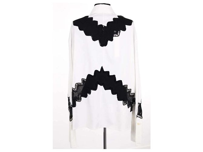 Autre Marque Camicia bianca in viscosa ANOTHER TOMORROW Bianco - vista 4