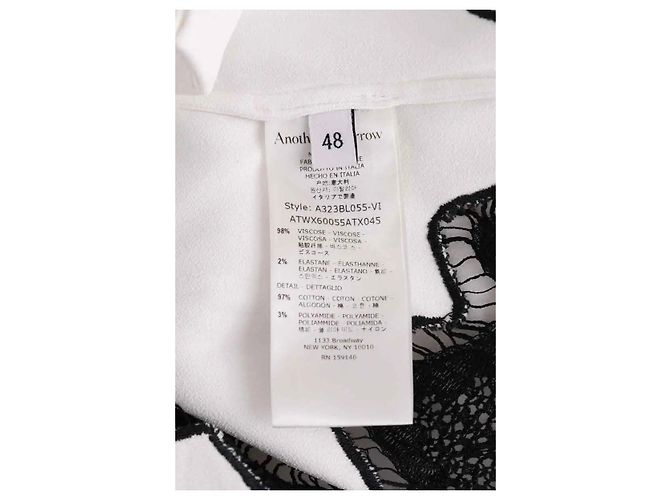 Autre Marque Camicia bianca in viscosa ANOTHER TOMORROW Bianco - vista 6
