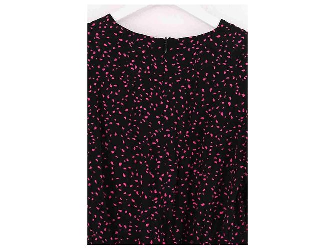Maje Schwarzes Kleid aus Viskose - Ansicht 4