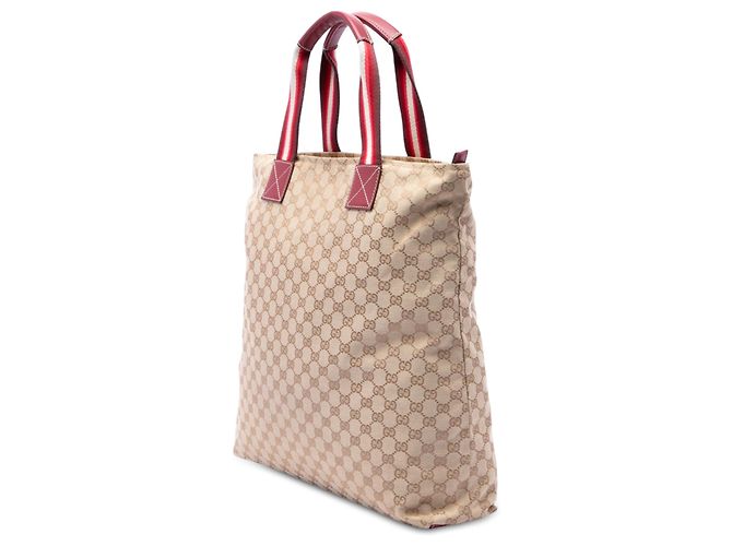 Tote verticale Gucci GG Canvas Web beige - vista 2