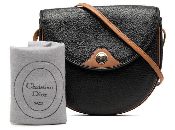 Borsa crossbody Dior in pelle nera Nero - vista 7