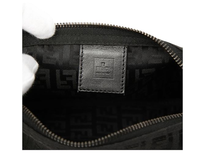 Borsa Fendi Zucchino Canvas nera Nero - vista 5